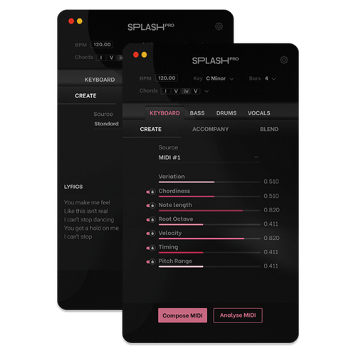 Splash PRO Interface